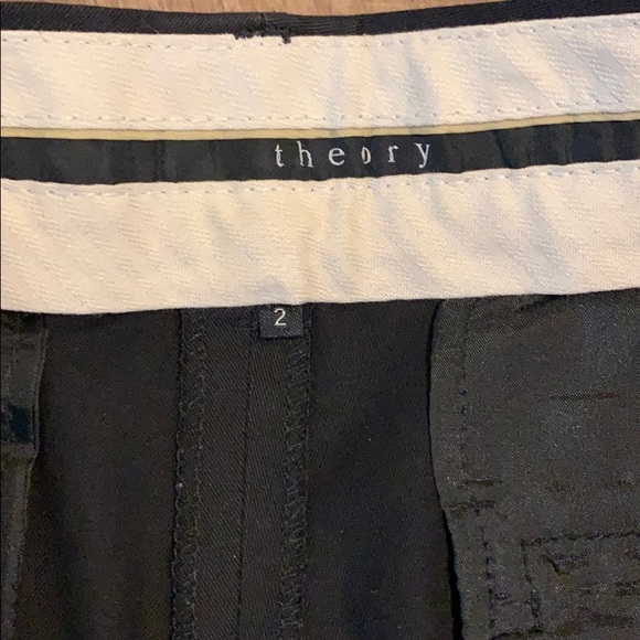 Theory Black Crip Pant Sz 2 - Picture 3 of 4